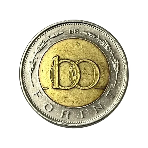 Moeda 100 Florin Hungria 2004 - BIMETÁLICA - MBC - KM# 721 - verso