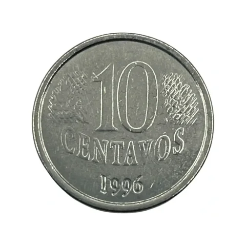 10 centavos - 1996 - Plano Real - Primeira Família - Efígie - frente