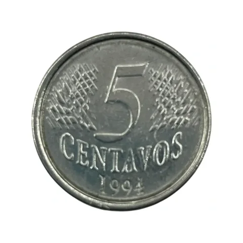 5 centavos - 1994 - Plano Real - Primeira Familia - Efígie - frente