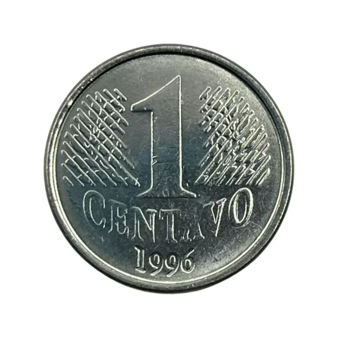 1 centavo - 1996 - Plano Real - Primeira Família - Efígie - frente