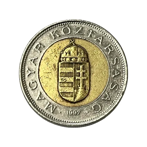 Moeda 100 Florin Hungria 1997 - BIMETÁLICA - MBC - KM# 721 - frente