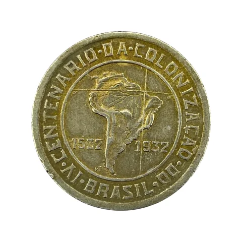 Moeda 400 Réis 1932 Brasil Série Vicentina - Cupro-Níquel - MBC - KM# 529 - verso