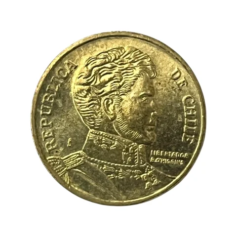 Moeda Chile 10 Pesos 2010 - MBC - KM# 228 - verso
