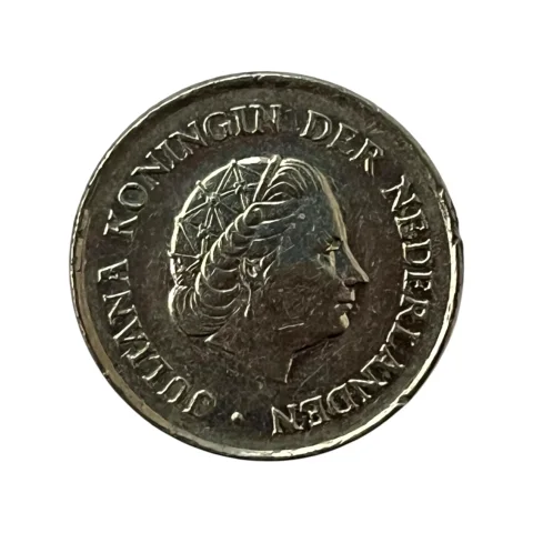 Moeda 25 Cent 1971 Paises Baixos - HOLANDA - MBC - KM# 183 - verso