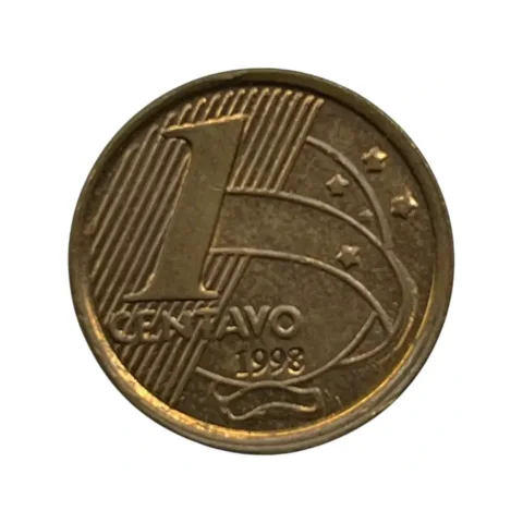 Moeda 1 Centavo Brasil 1998 Plano Real - Pedro Álvares Cabral - MBC V-457 - KM# 647 - frente
