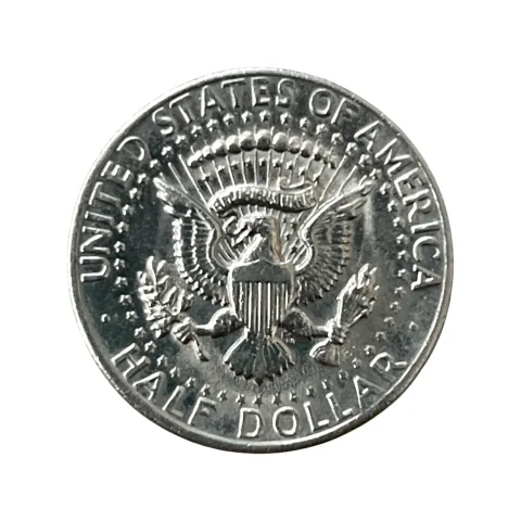 Half Dólar - 1972 - Kennedy - Letra D - SOBERBA - KM# 202b - verso
