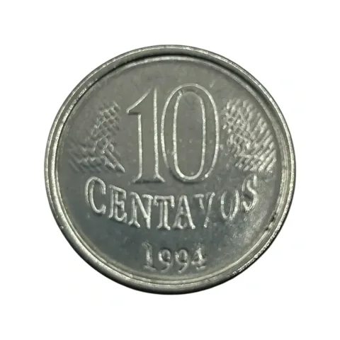 10 centavos - 1994 - Plano Real - Primeira Familia - Efígie - frente