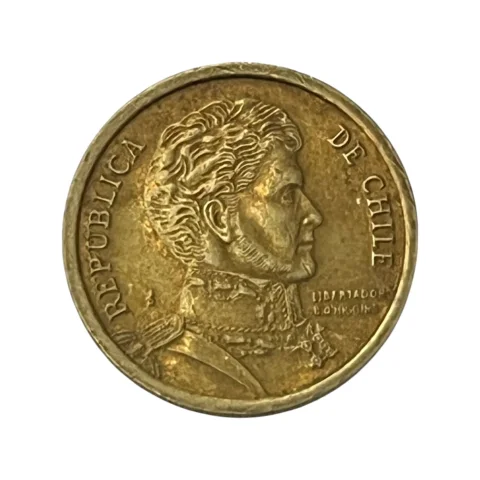 Moeda Chile 10 Pesos 2012 - MBC - KM# 228 - verso