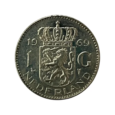 Moeda 1 Florim 1969 Paises Baixos - HOLANDA - MBC - KM# 184a - frente