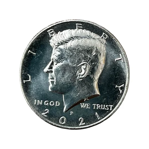 Half Dólar - 2021 - Kennedy - Letra P - SOBERBA - KM# A202b - frente
