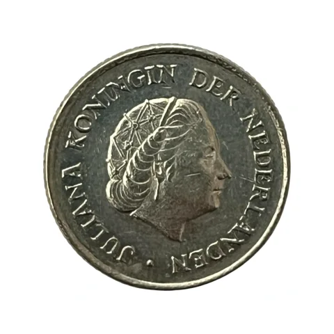Moeda 25 Cent 1968 Paises Baixos - HOLANDA - MBC - KM# 183 - verso