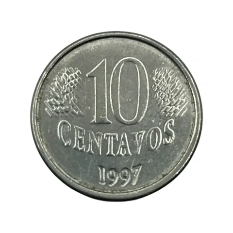 10 centavos - 1997 - Plano Real - Primeira Família - Efígie - frente