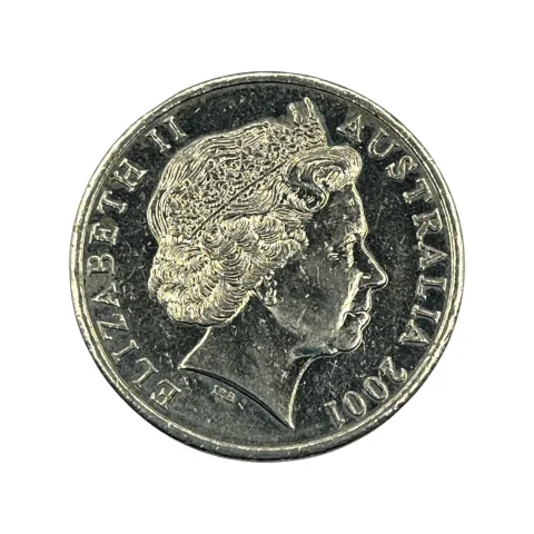 Moeda 20 Cents - Austrália - 2021 - Rainha Elizabeth - SOBERBA - UC# 3 - frente