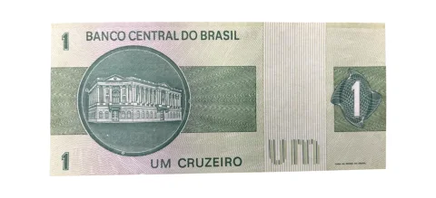 Cédula 1 Cruzeiro 1980 - Brasil - SOBERBA - C-132 / P-191 - verso