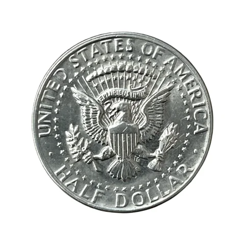 Half Dólar - 1971 - Kennedy - Letra D - SOBERBA - KM# 202b - verso