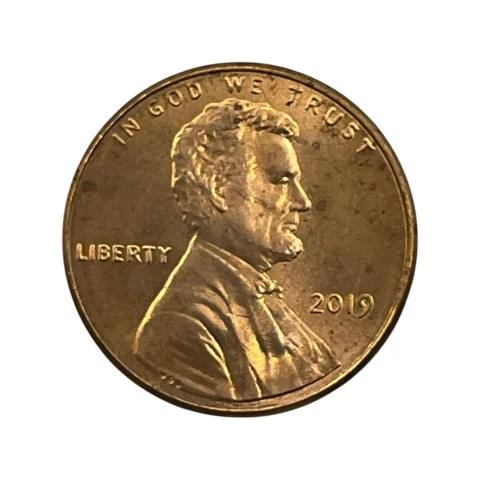 1 Cent Dóllar - Estados Unidos - 2019 - Abraham Lincoln - KM# 201 - frente