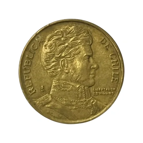 Moeda Chile 10 Pesos 1993- MBC - KM# 228 - verso