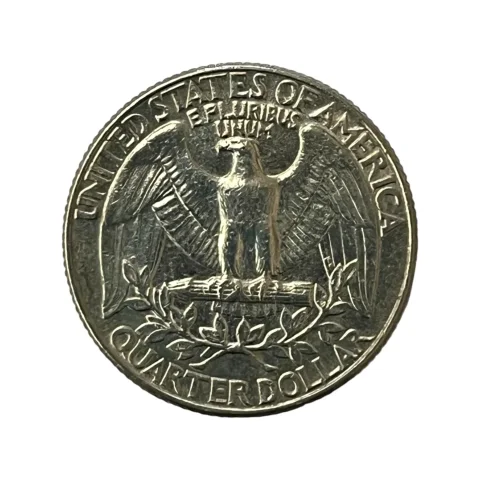 Moeda Estados Unidos - 25 Cents Quarter Dólar - 1991 - Águia - Letra D - MBC + KM# 164a - verso