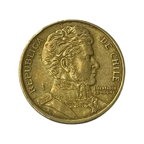 Moeda Chile 10 Pesos 1996 - MBC - KM# 228 - verso