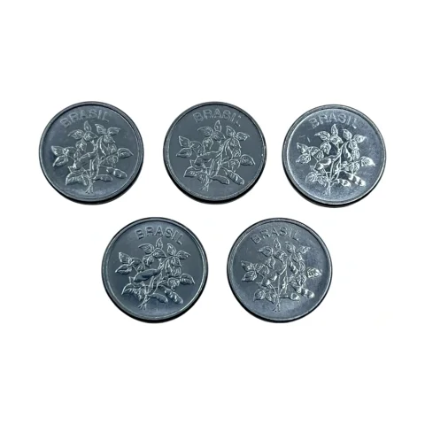 SET - 1 centavo Sojinha - Série completa 1979 a 1983 - KM#589 - 5 moedas - verso