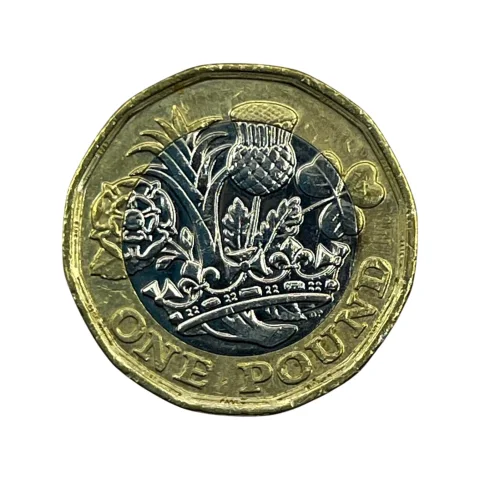 One Pound - 1 Libra - 2019 - Rainha Elizabeth - MBC - UC#9 - verso