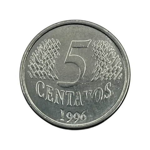 5 centavos - 1996 - Plano Real - Primeira Familia - Efígie - frente