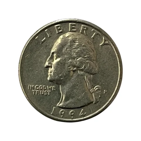 Moeda Estados Unidos - 25 Cents Quarter Dólar - 1994 - Águia - Letra P - MBC - KM# 164a - frente
