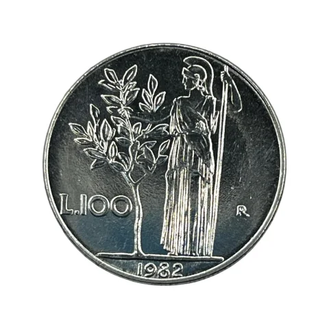 Moeda 100 Liras Itália - 1982 - SOBERBA - KM# 96.1 - verso