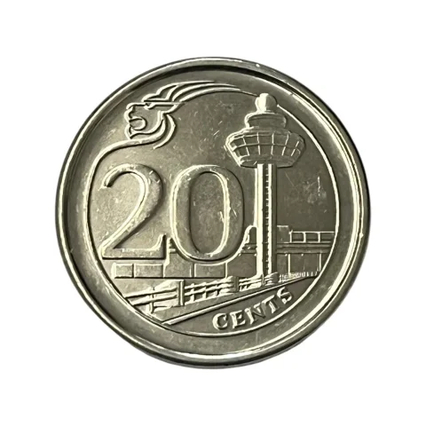 Moeda 20 Cents Singapura 2014 - SOBERBA - KM# 347 - verso