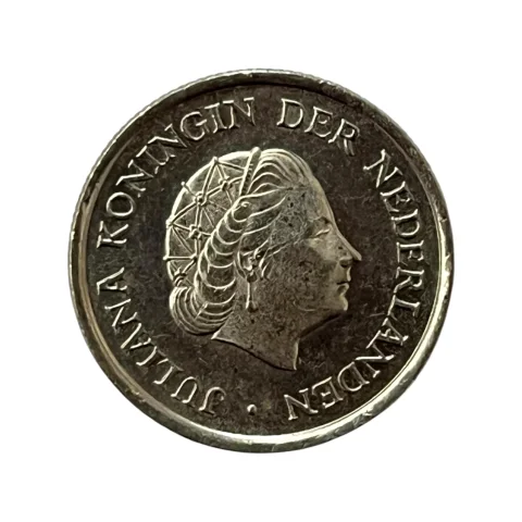 Moeda 25 Cent 1980 Paises Baixos - HOLANDA - MBC - KM# 183 - verso