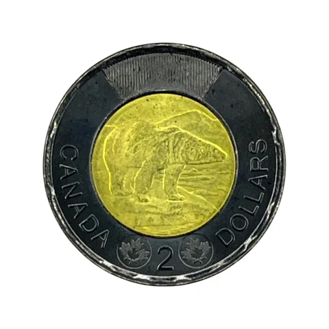Moeda Canadá 2 Doláres - 2022 - Tributo à Rainha Elizabeth II anel escuro - SOBERBA - UC# 739 - verso