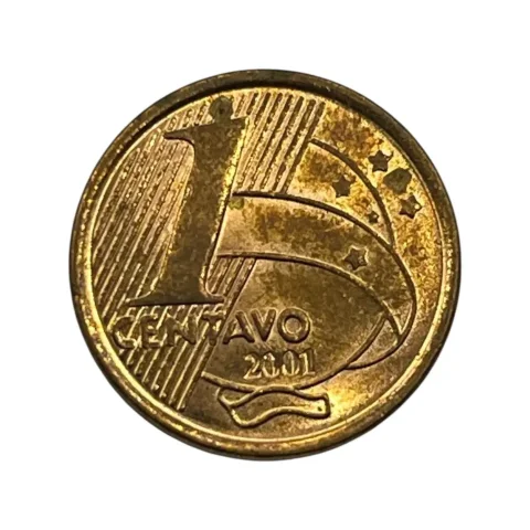 1 centavo - 2001 - Plano Real - Pedro Álvares Cabral - frente