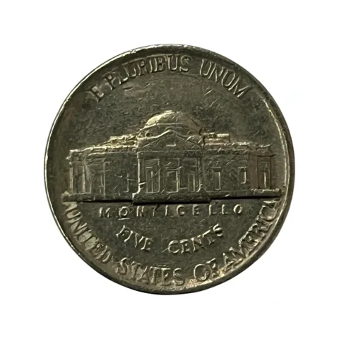 Moeda Estados Unidos 5 Cents Dólar - 1984 - Jefferson Nickel - Letra P - MBC - KM# A192 - verso