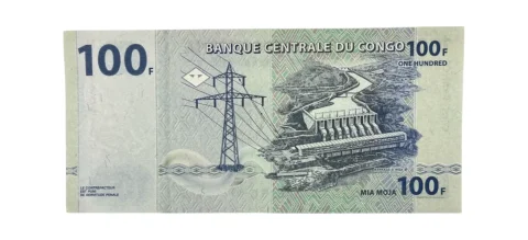 Cédula 100 Francos 2022 - República Democrática do Congo - FE - P-W98B - verso