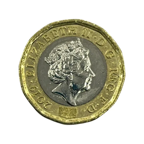 One Pound - 1 Libra - 2019 - Rainha Elizabeth - MBC - UC#9 - frente