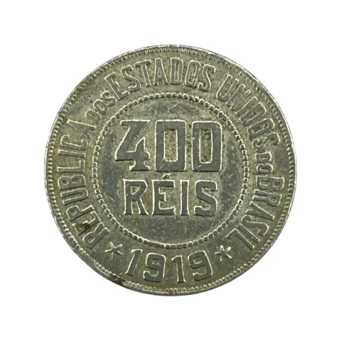 Moeda 400 Réis Brasil - 1919 - MBC - V-109 / KM# 520 - frente