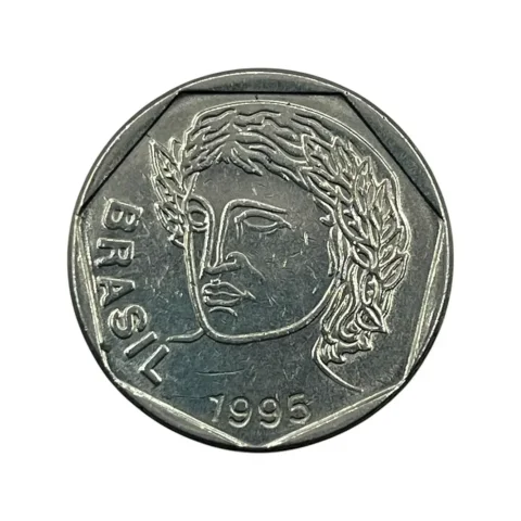 25 centavos - 1995 - Plano Real - Primeira Família - Efígie - verso
