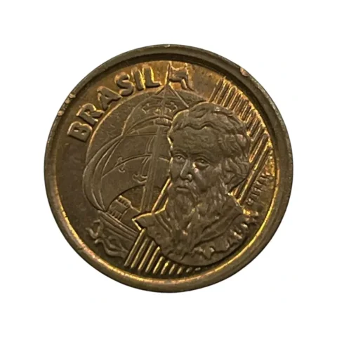Moeda 1 Centavo Brasil 1998 Plano Real - Pedro Álvares Cabral - MBC V-457 - KM# 647 - verso