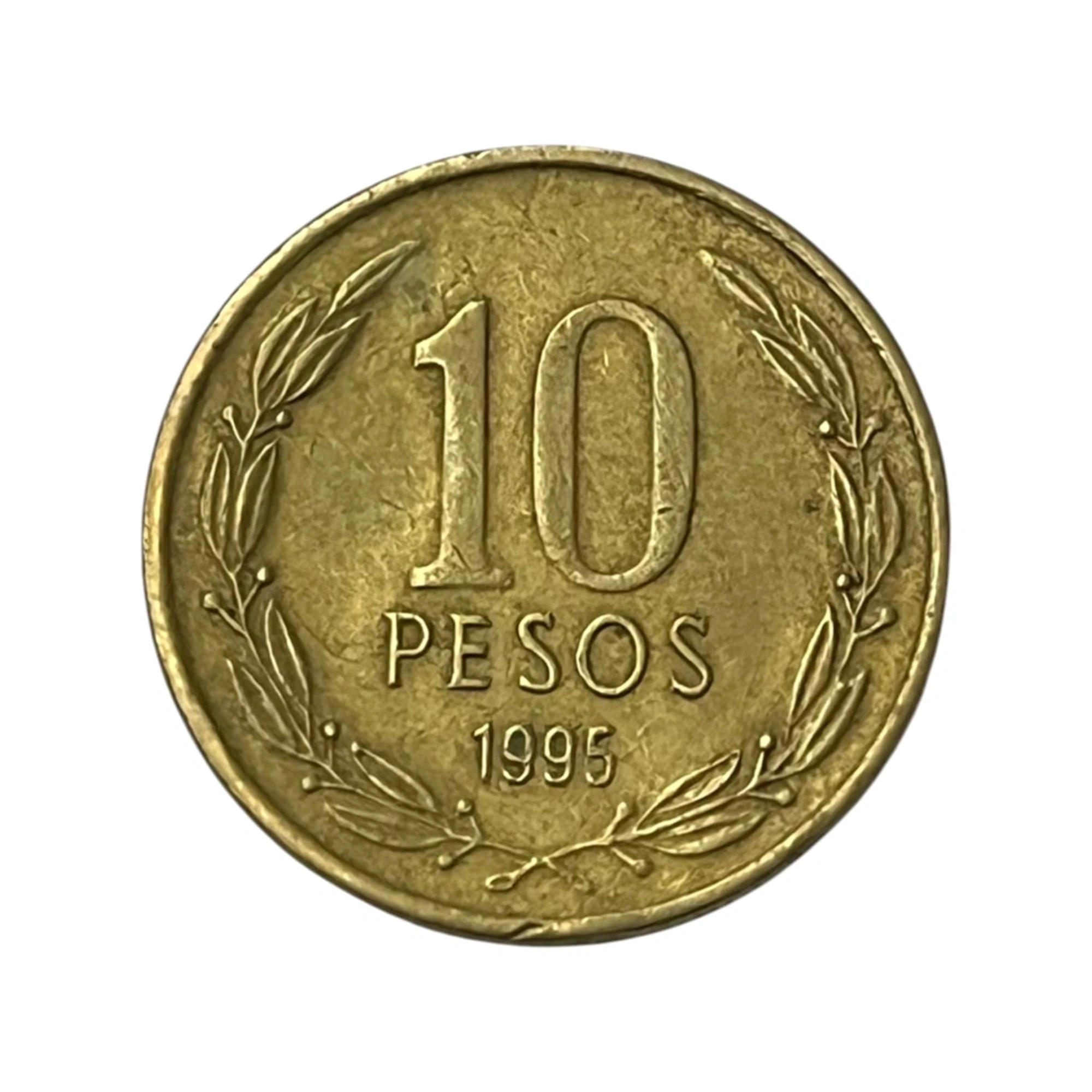 Moeda Chile 10 Pesos 1995 - MBC - KM# 228