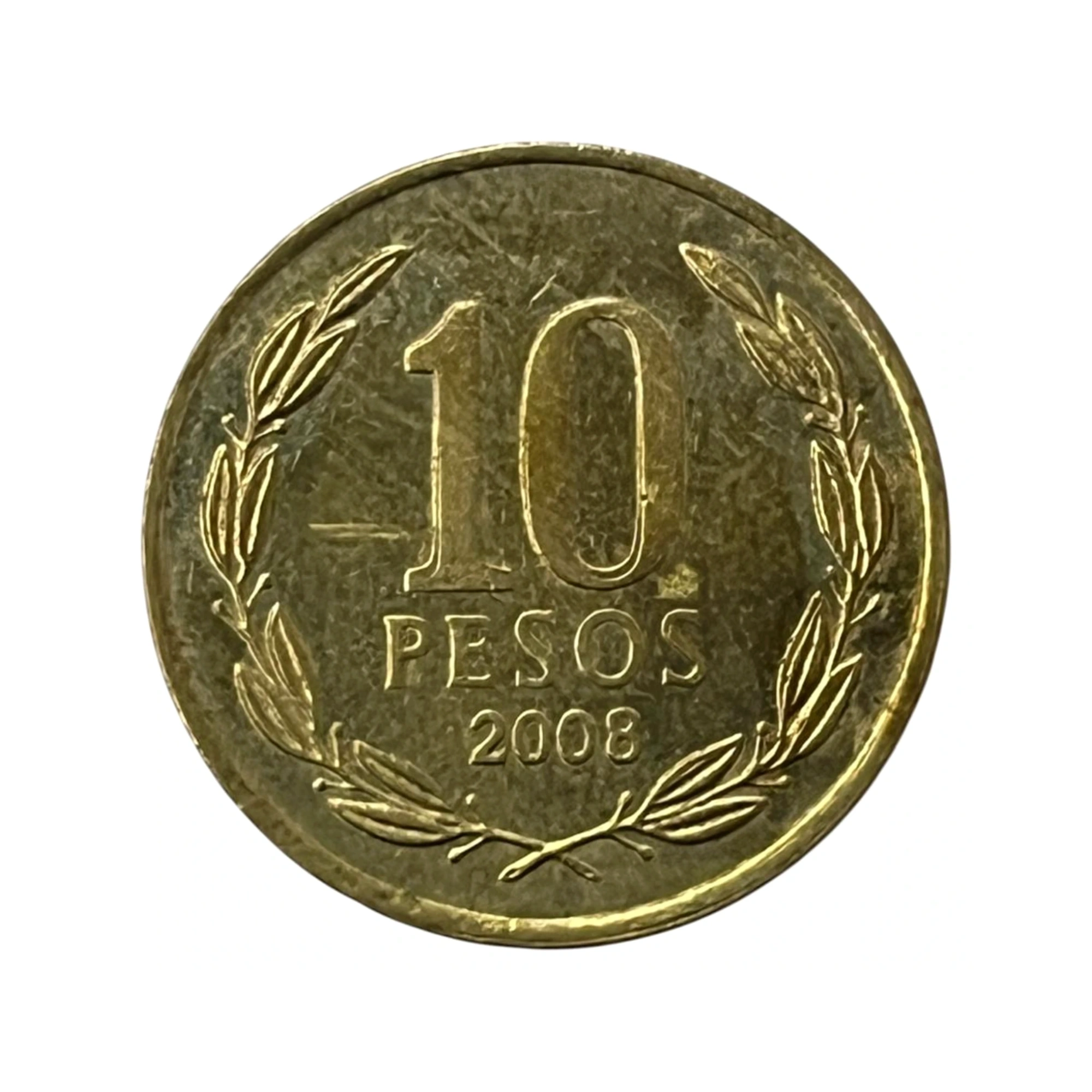 Moeda Chile 10 Pesos 2008 - MBC - KM# 228