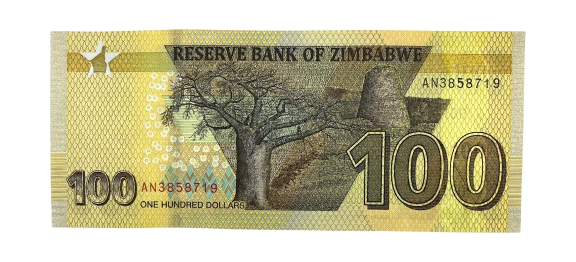 Cédula 100 Dólares 2023 Zimbábue - FE - P-106br