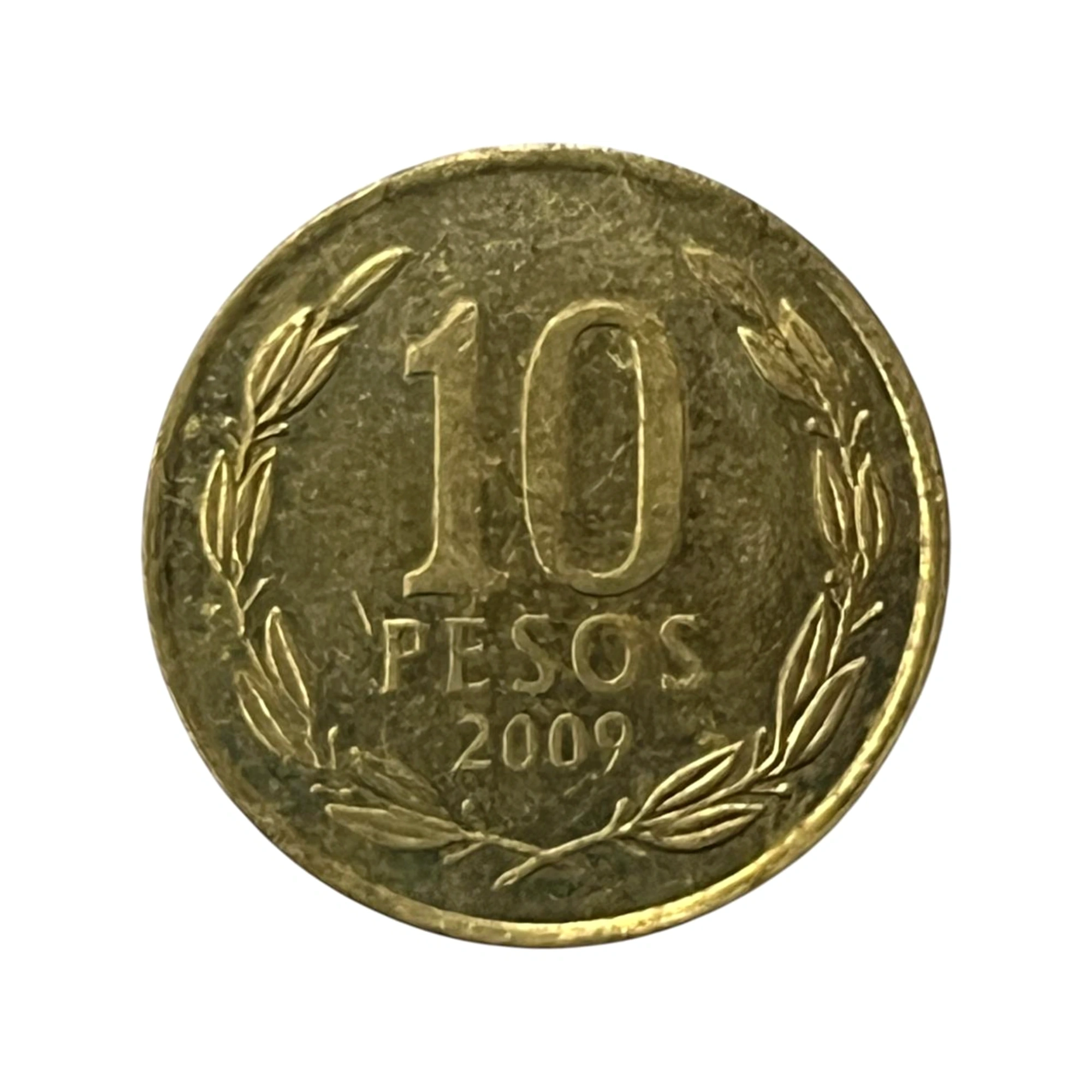 Moeda Chile 10 Pesos 2009 - MBC - KM# 228