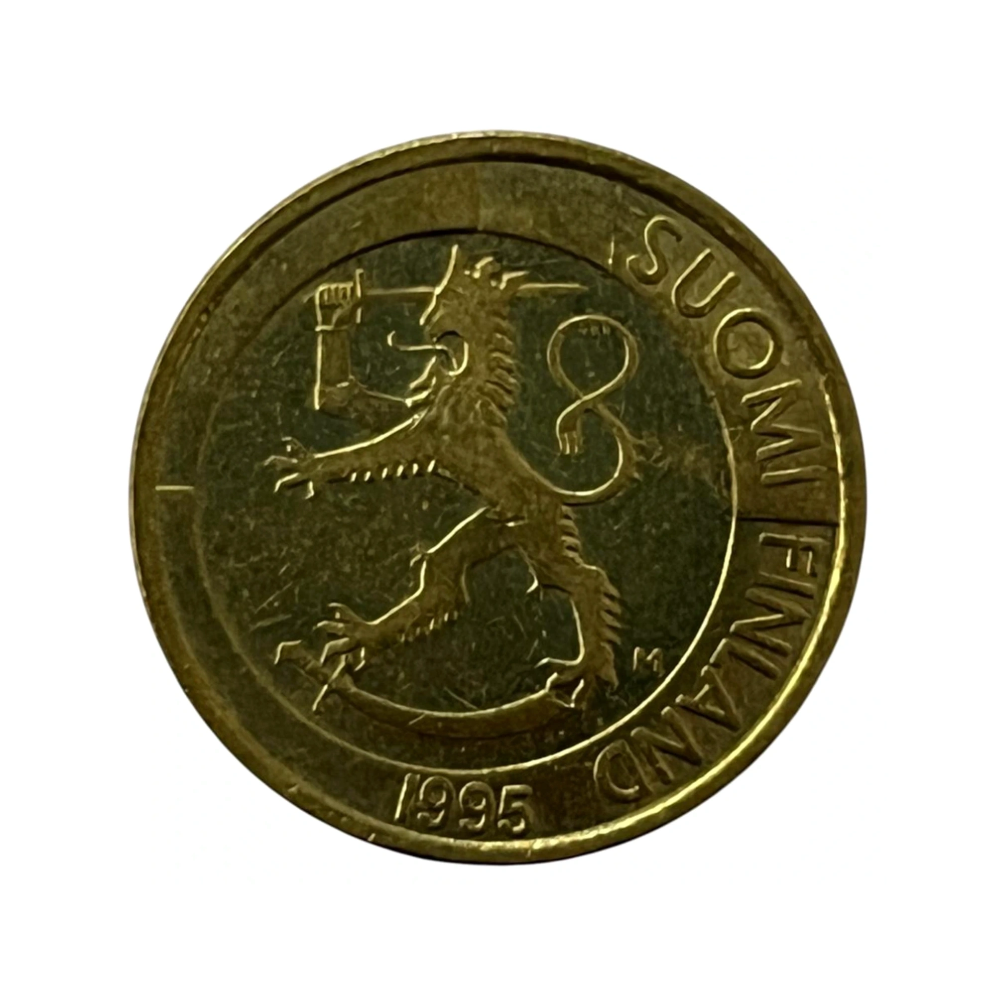 Moeda 1 Markka Mark 1995 Finlândia Suomi - MBC - KM# 76