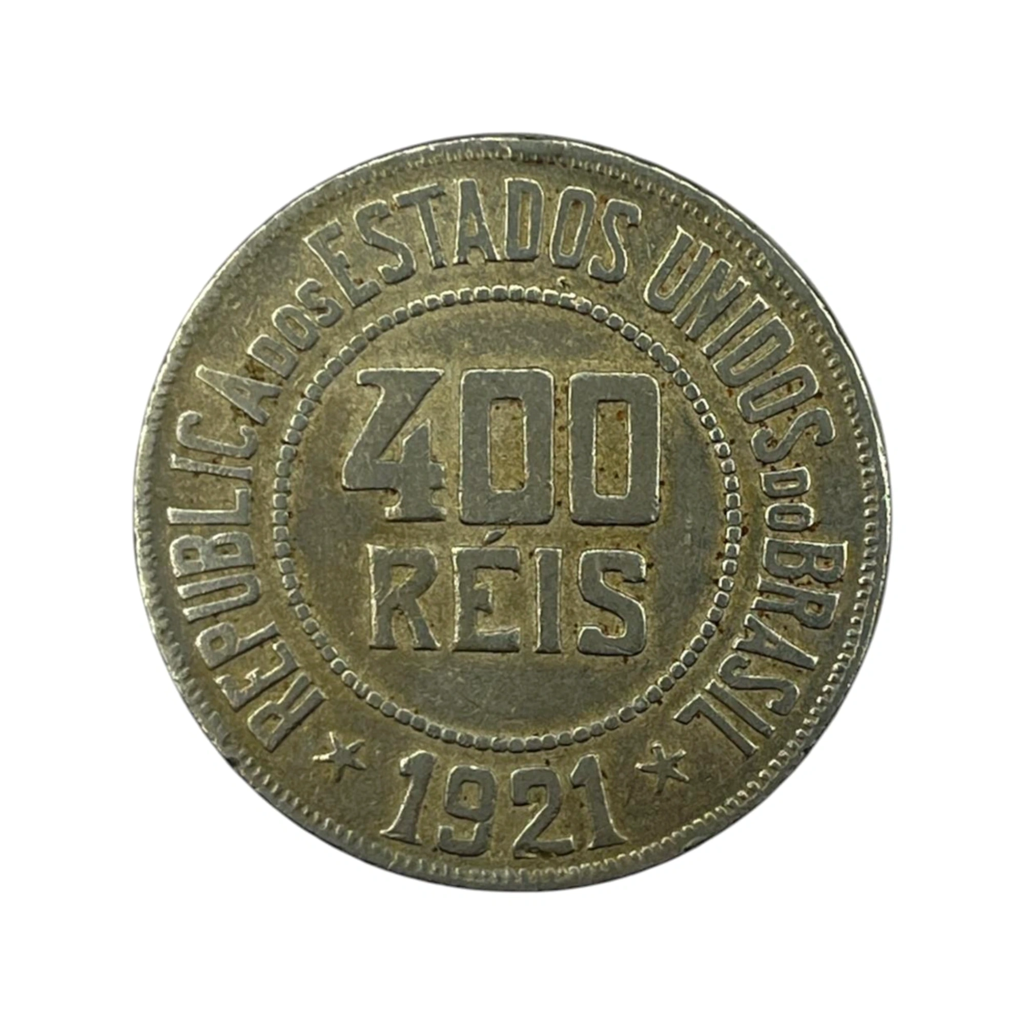 Moeda 400 Réis 1921 Brasil - Cupro-Níquel - MBC - KM# 520