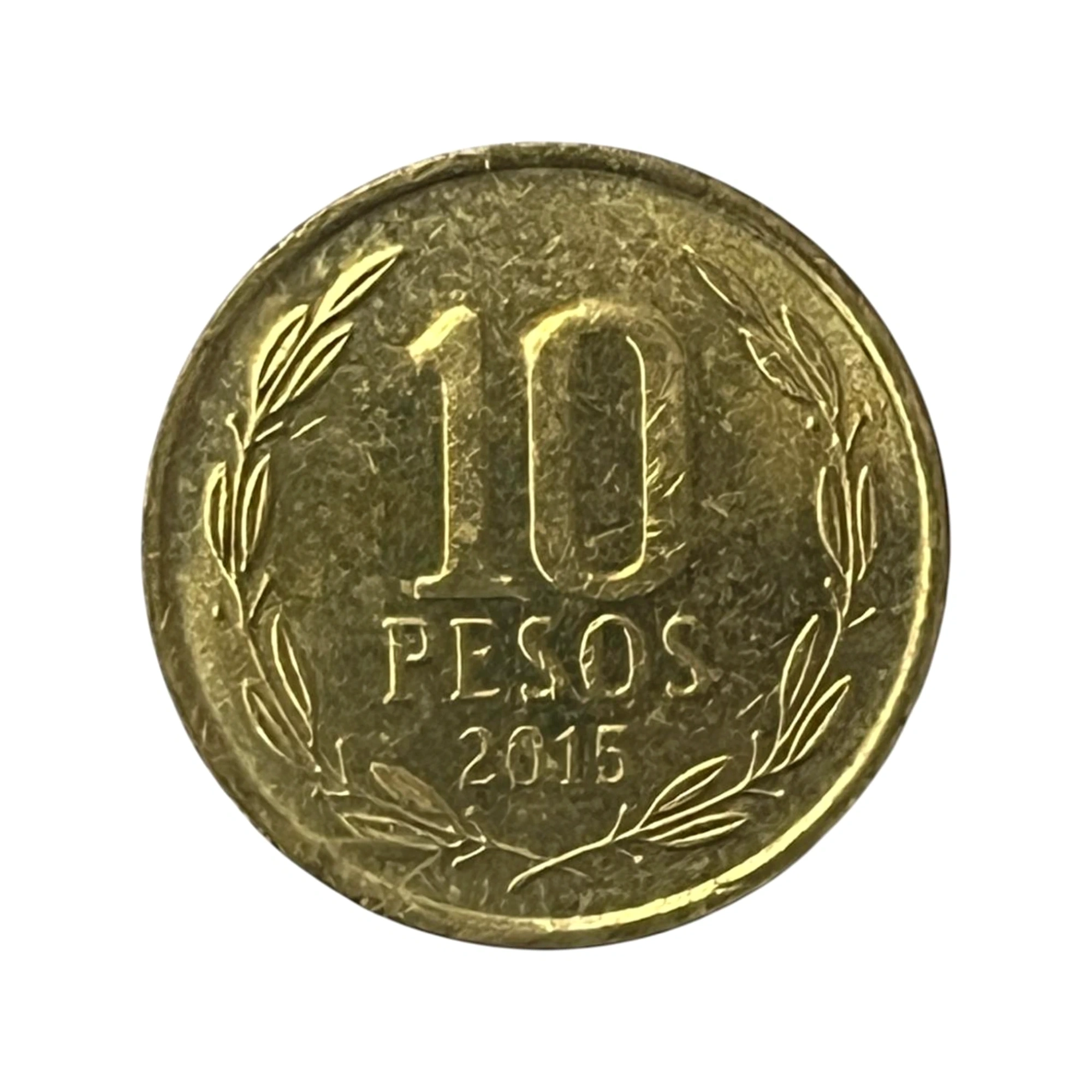 Moeda Chile 10 Pesos 2015 - MBC - KM# 228