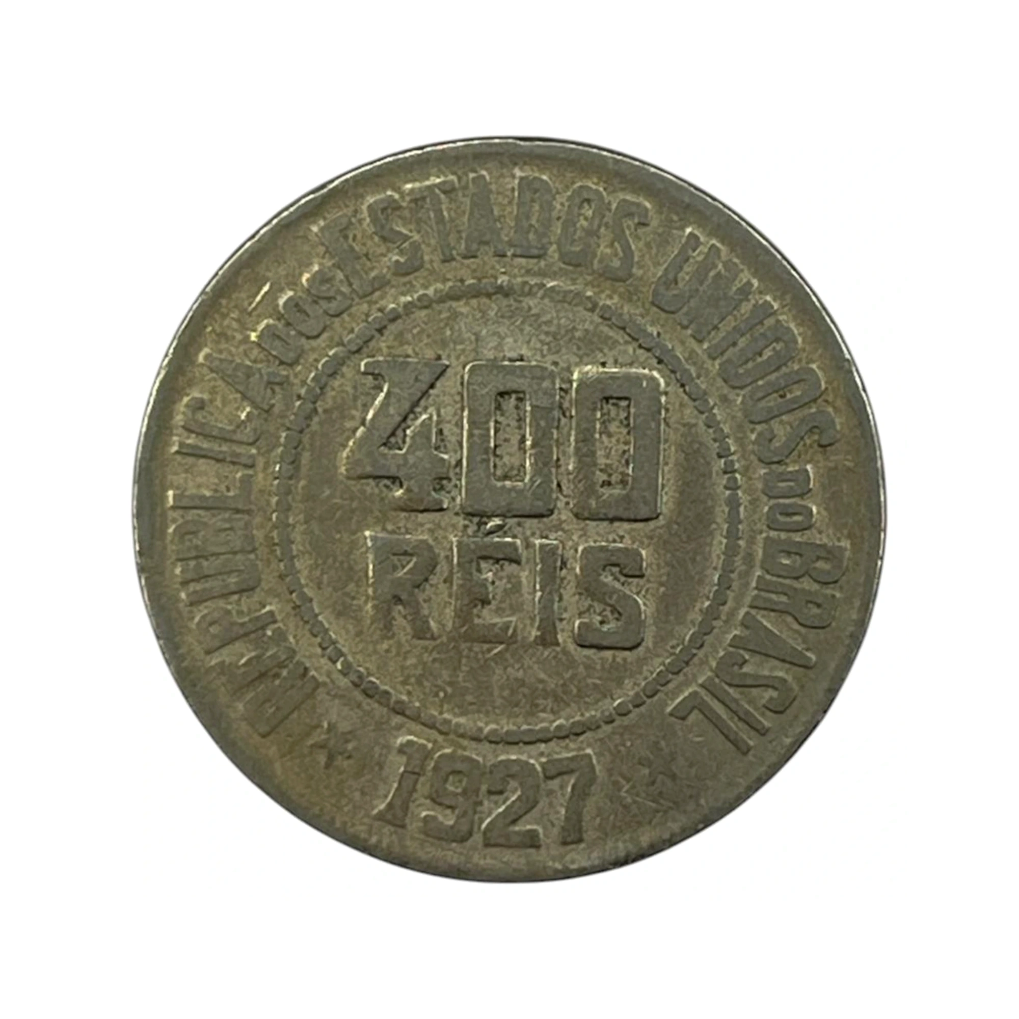 Moeda 400 Réis 1927 Brasil - Cupro-Níquel - MBC - KM# 520