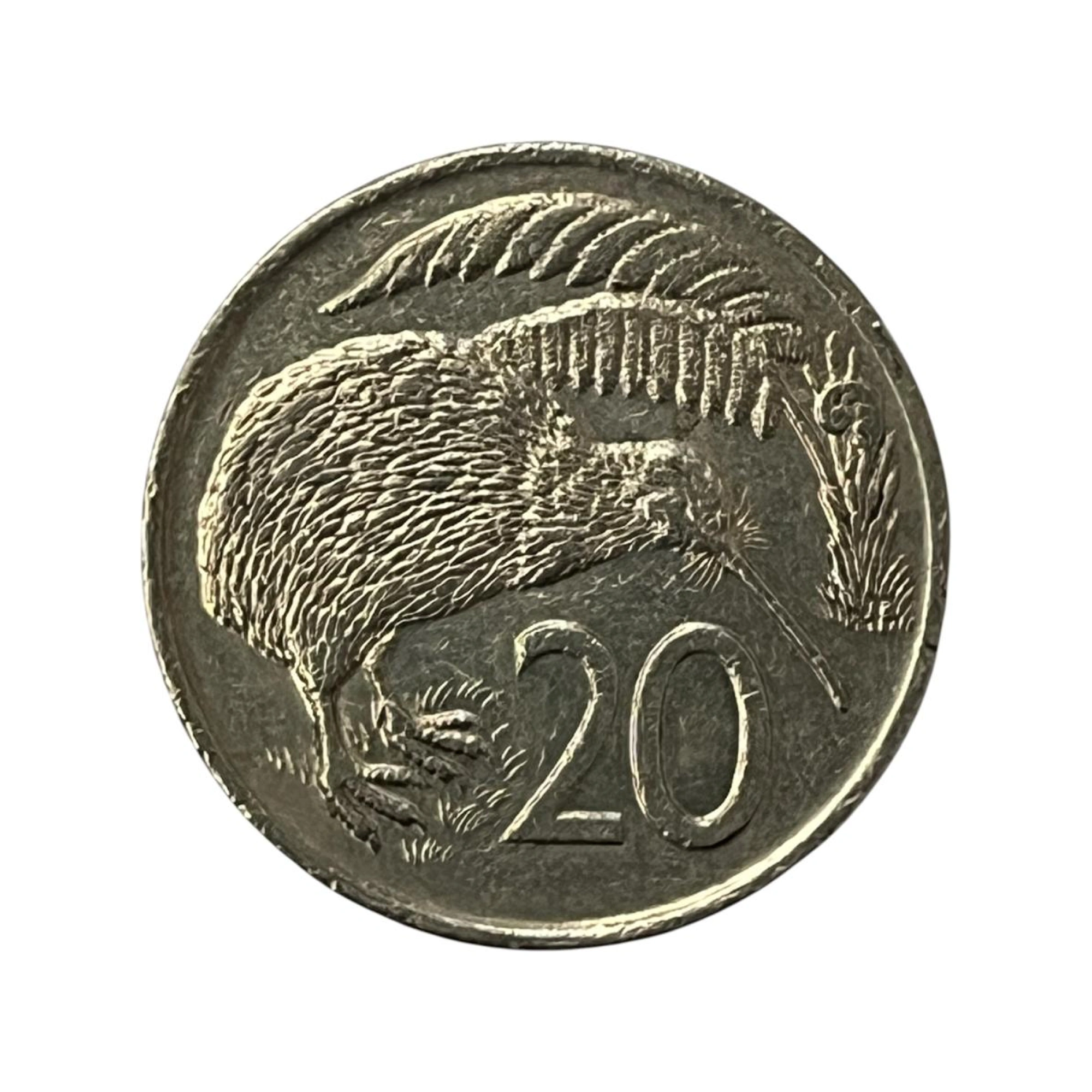 Moeda 20 Cents Nova Zelândia 1975 - Rainha Elizabeth II - MBC - KM# 36.1