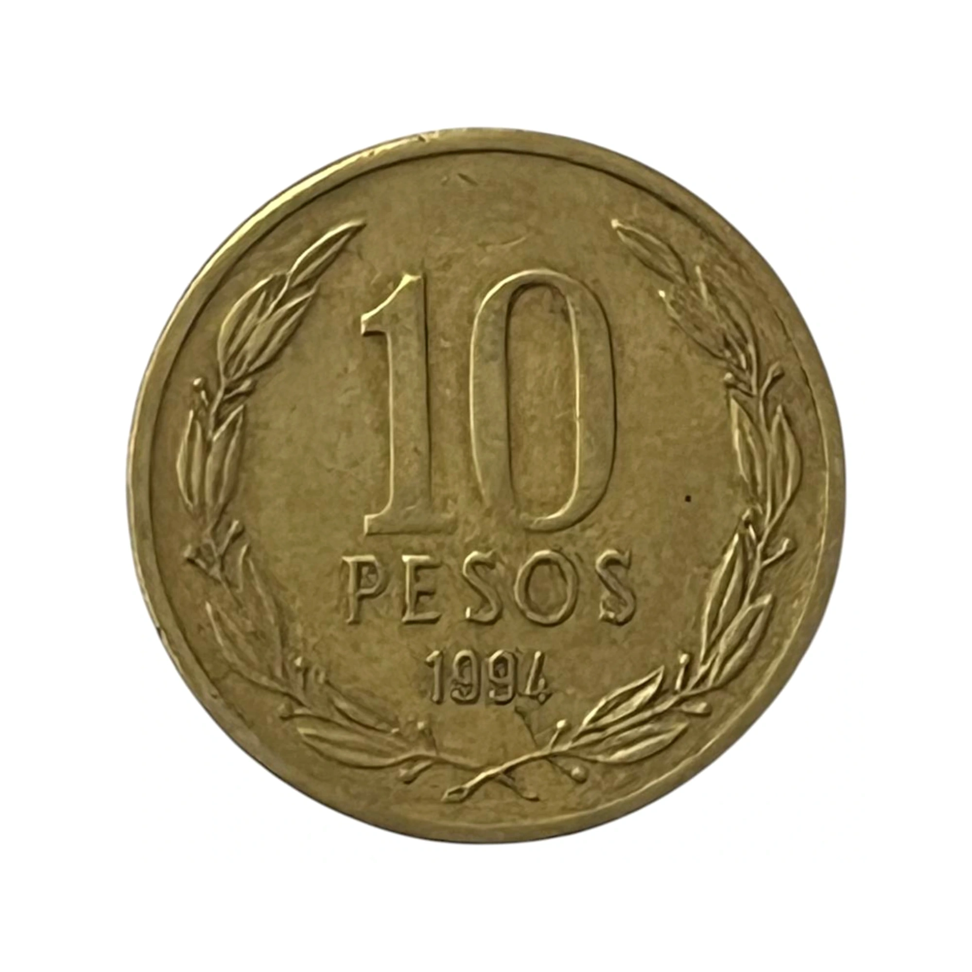 Moeda Chile 10 Pesos 1994 - MBC - KM# 228