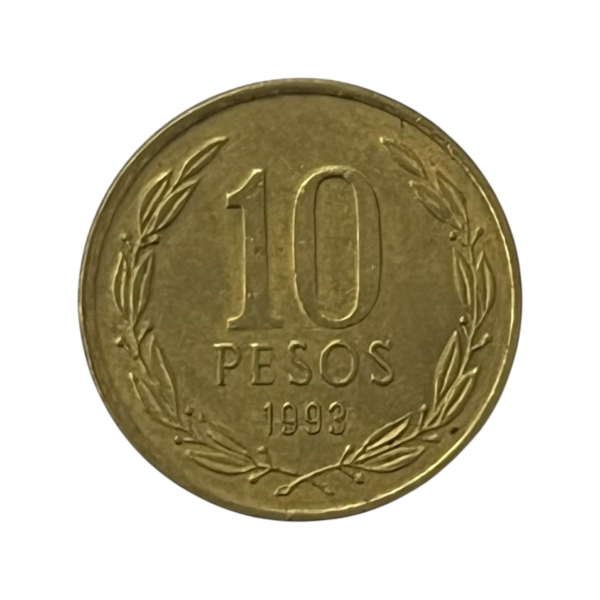 Moeda Chile 10 Pesos 1993- MBC - KM# 228