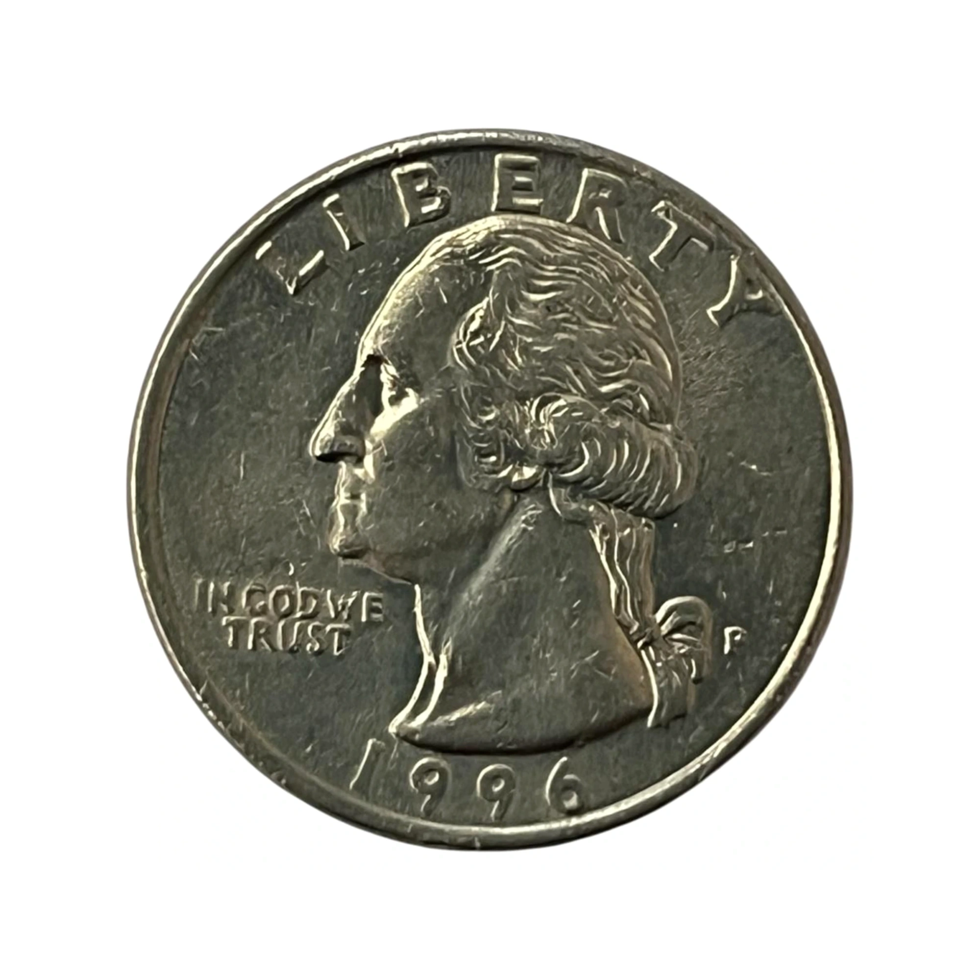 Moeda Estados Unidos - 25 Cents Quarter Dólar - 1996 - Águia - Letra P - MBC - KM# 164a